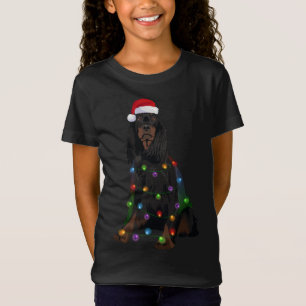 Camiseta Navidades de Gordon Setter alumbran al perro de Na