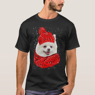 Camiseta Navidades de Gorras de invierno rojos de Pomerania