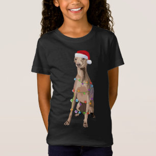 Camiseta Navidades de Greyhound italianos iluminan a amante