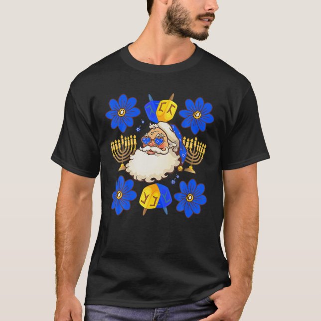 Camiseta Navidades de Groovy Hanukkah Santa Claus Chrismukk (Anverso)