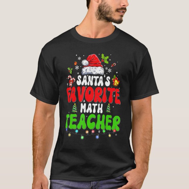 Camiseta Navidades de Groovy, profesora de matemáticas favo (Anverso)