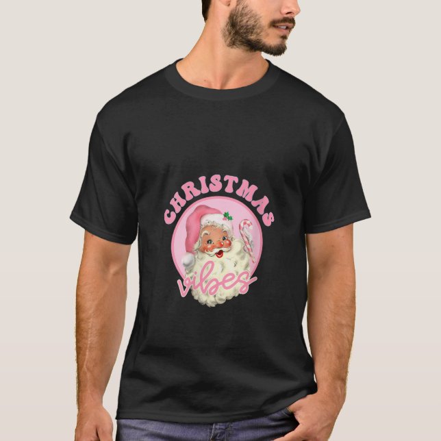 Camiseta Navidades de Groovy Retro Vibes Santa Claus Xmas H (Anverso)
