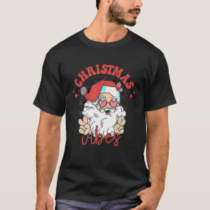 Camiseta Navidades de Groovy Vibes Santa Claus Feliz Navida