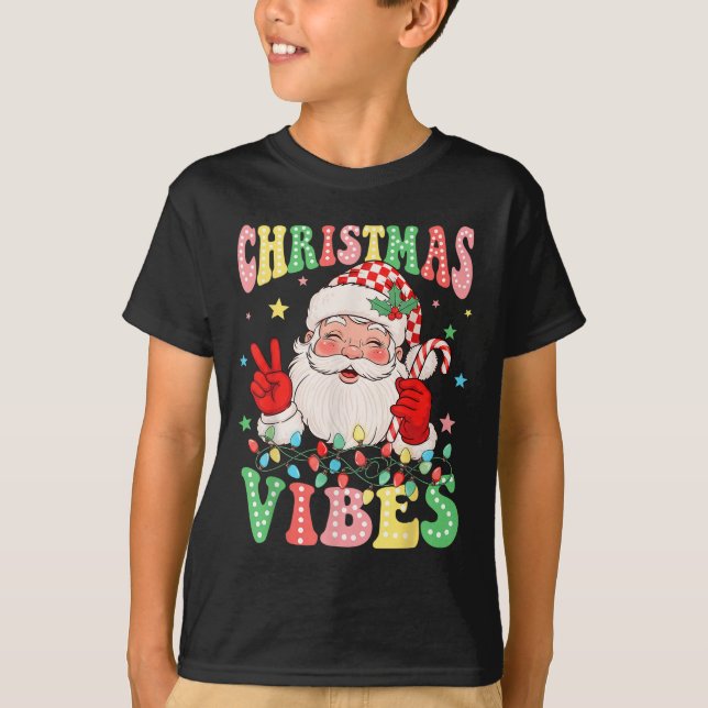 Camiseta Navidades de Groovy Vibes Santa Claus Navidad me f (Anverso)