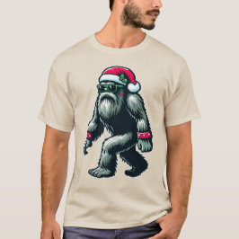 Camiseta Navidades de Guay Sasquatch con Santa Hat y Sungla