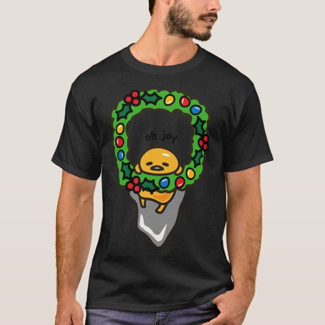 Camiseta Navidades de Gudetama Wreath Shirt (Anverso)