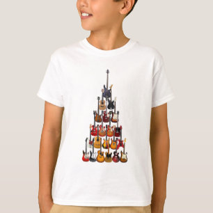 Camiseta Navidades de guitarra ligan música rock