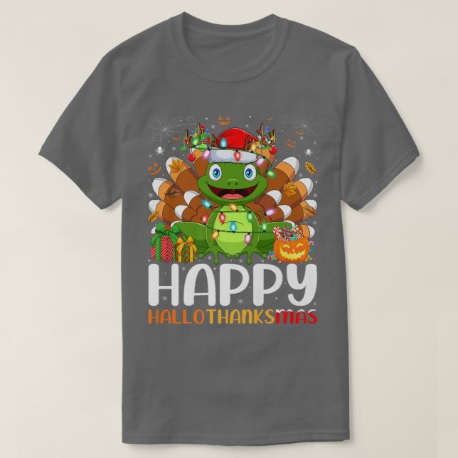 Camiseta Navidades de Halloween de los amantes de la rana F (Diseño del anverso)