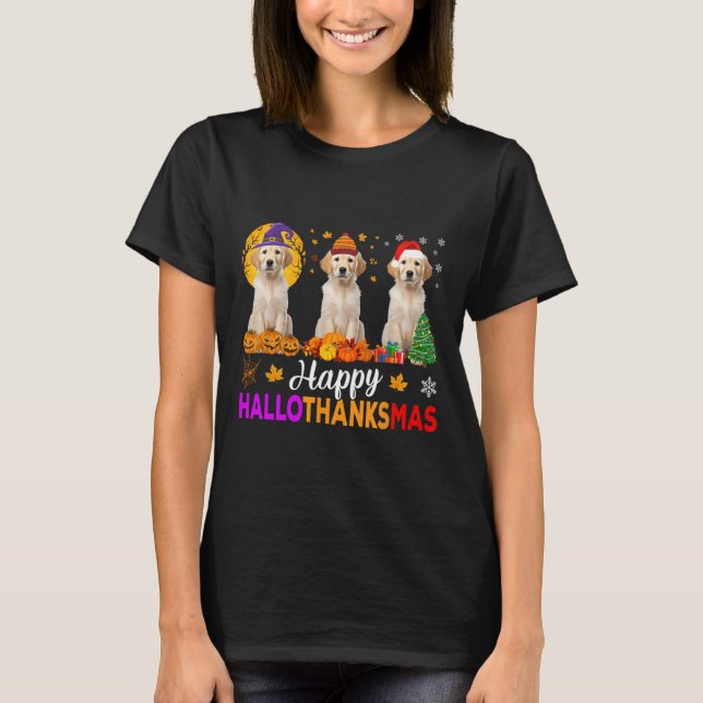 Camiseta Navidades de Halloween de perro de Labrador Hallot (Anverso)