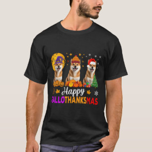 Camiseta Navidades de Halloween de Perro Inu Shiba Hallotha
