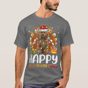 Camiseta Navidades de Halloween de Poodle Dog Lover Feliz H
