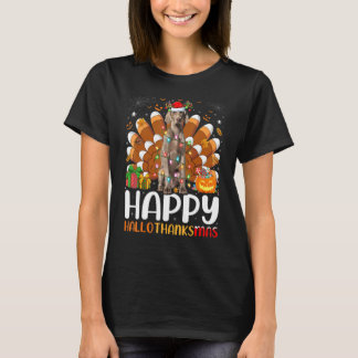 Camiseta Navidades de Halloween de Weimaraner Dog Felices H