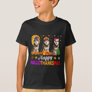 Camiseta Navidades de Halloween del Husky Dog Siberian