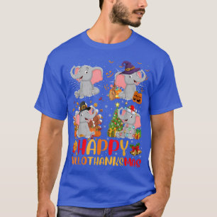 Camiseta Navidades de Halloween divertidos elefantes indios