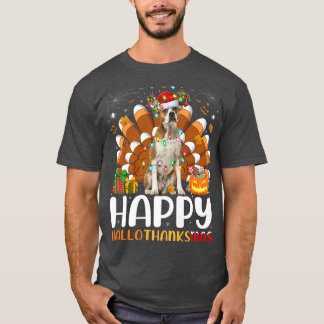 Camiseta Navidades de Halloween en Bulldog americano Feliz 