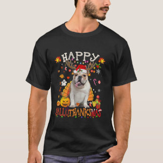Camiseta Navidades de Halloween en Bulldog francés disfruta