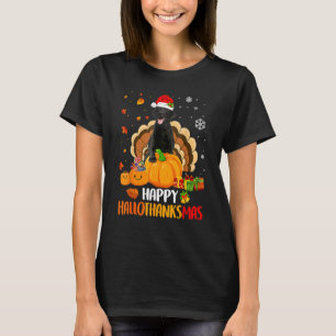 Camiseta Navidades de Halloween en Labrador Negro Feliz Hal