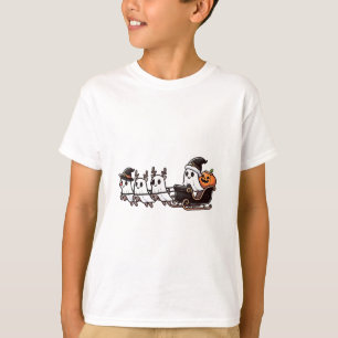 Camiseta Navidades de Halloween Fantasma de renos de Santa 