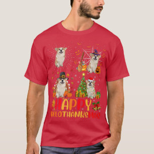 Camiseta Navidades de Halloween Graciosos galeses Corgi Dog