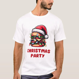 Camiseta Navidades de hamburguesa Gorra Navidad