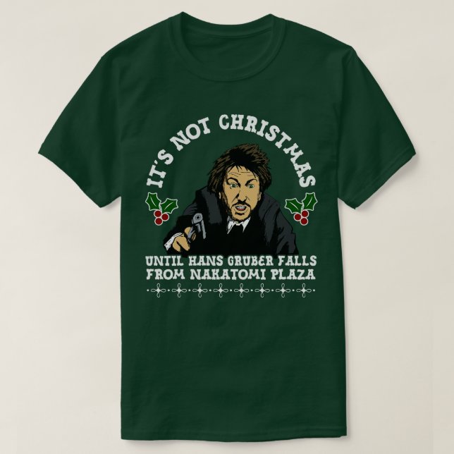 Camiseta Navidades de Hans Gruber (Diseño del anverso)