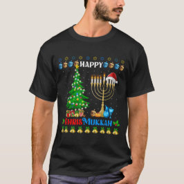 Camiseta Navidades de Hanukkah Feliz Chrismukkah