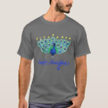 Camiseta Navidades de Hanukkah Peacock Menorah Chanukah Jud<br><div class="desc">Navidades de Hanukkah Peacock Menorah Chanukah Judío</div>