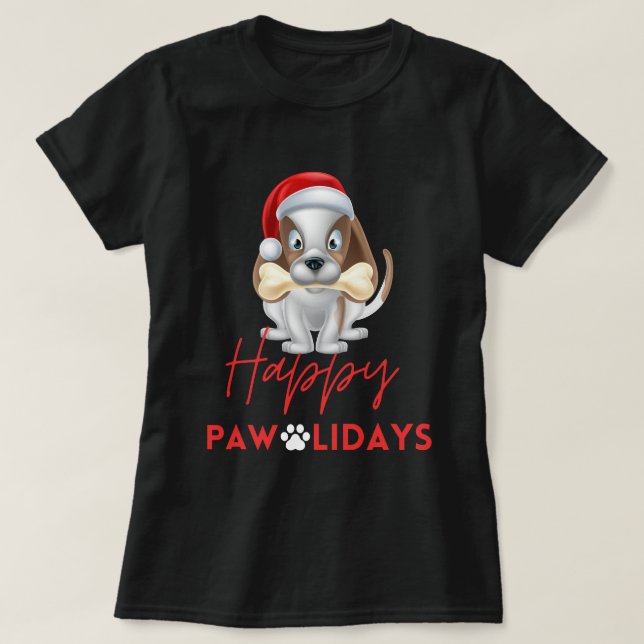 Camiseta Navidades de Happy Pawlidays Dog (Diseño del anverso)