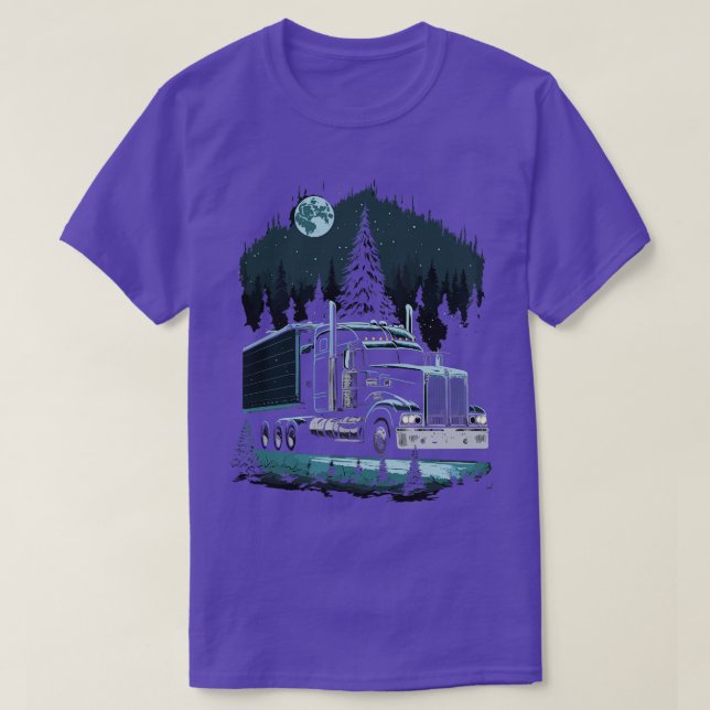 Camiseta Navidades de Hauling Holiday Cheer SemiTruck (Diseño del anverso)