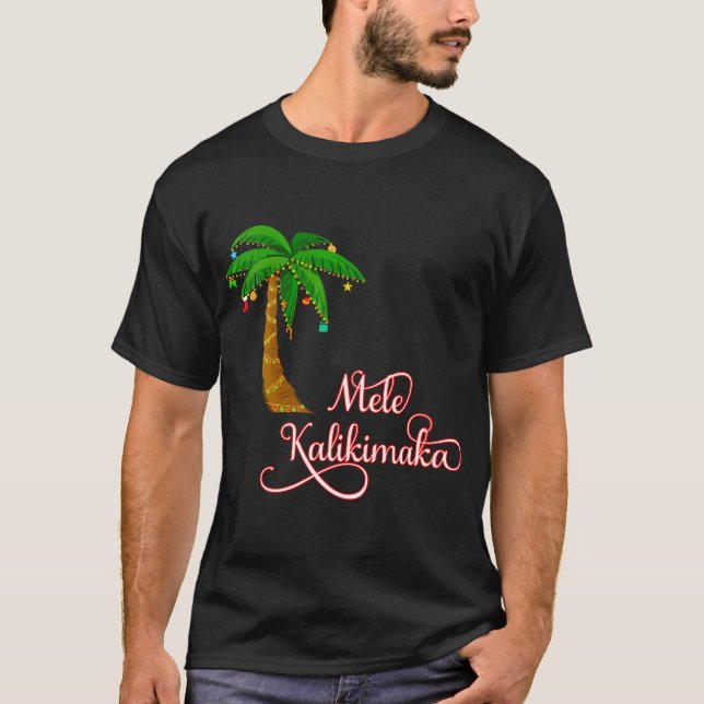 Camiseta Navidades de Hawái Mele Kalikimaka (Anverso)