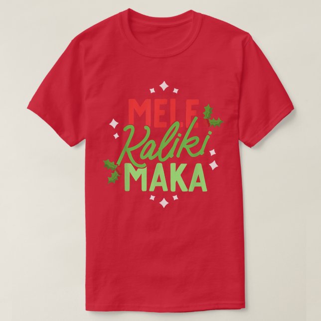Camiseta Navidades De Hawai Mele Kalikimaka Vacaciones De H (Diseño del anverso)