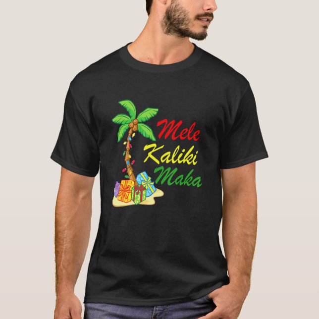 Camiseta Navidades de Hawaiian Mele Kalikimaka coinciden co (Anverso)