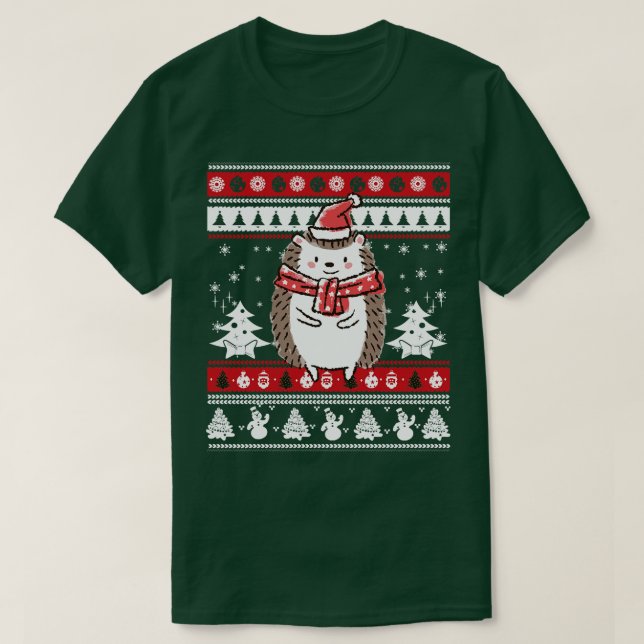 Camiseta Navidades de Hedgehog (Diseño del anverso)