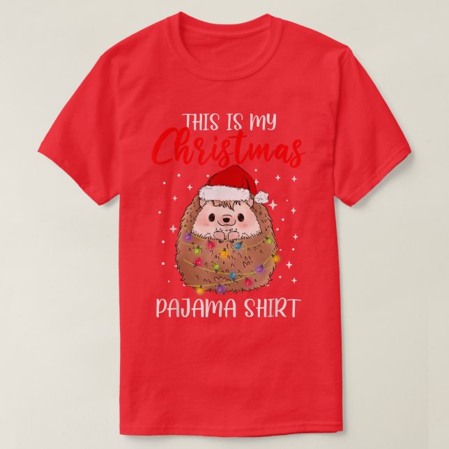 Camiseta Navidades De Hedgehog Santa Claus Esta Es Mi Chris (Diseño del anverso)