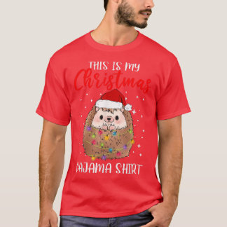 Camiseta Navidades De Hedgehog Santa Claus Esta Es Mi Chris