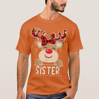 Camiseta Navidades de hermanas de renos rojos lucen a Chris