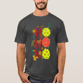 Camiseta Navidades de Ho Ho Ho Pickleball Retro