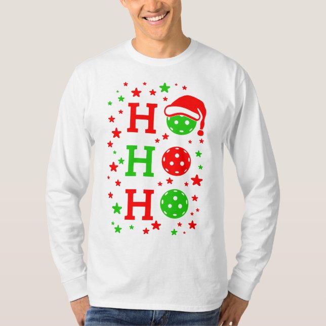 Camiseta Navidades de Ho, Ho Pickleball (Anverso)