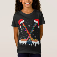 Navidades de hockey Santa Hat iluminan divertidas 