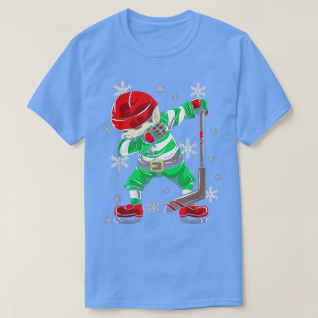 Camiseta Navidades de hockey sobre hielo Dabbing Squad deco (Diseño del anverso)
