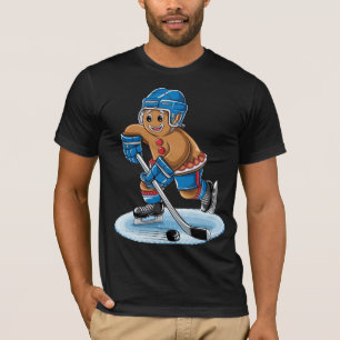 Camiseta navidades de hockey sobre pan jengibre