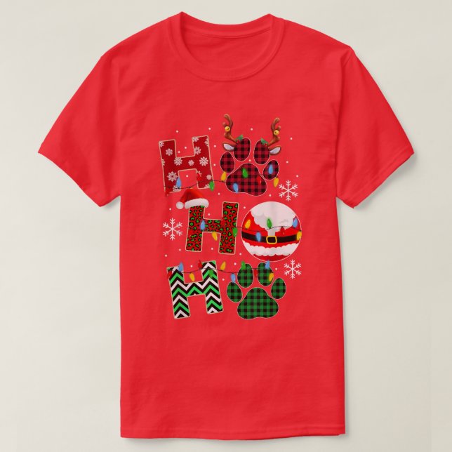 Camiseta Navidades de HoHo Dog Paw Pajama Cute Holiday Dog  (Diseño del anverso)