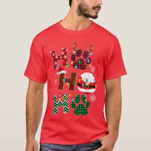 Camiseta Navidades de HoHo Dog Paw Pajama Cute Holiday Dog