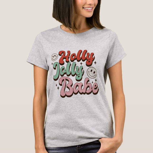 Camiseta Navidades de Holly Jolly Babe (Anverso)