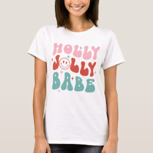 Camiseta Navidades de Holly Jolly Babe Retro
