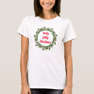 Camiseta Navidades de Holly Red Berry Jolly