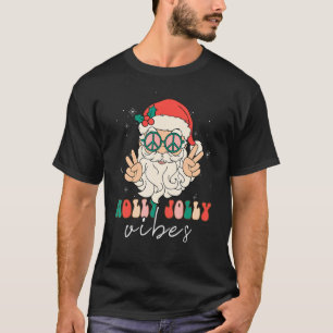 Camiseta Navidades de Holly Retro Groovy Jolly Vibes Santa