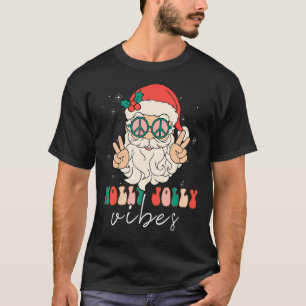 Camiseta Navidades de Holly Retro Groovy Jolly Vibes Santa