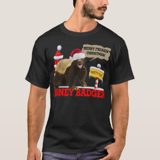 Camiseta Navidades de Honey Badger Merry Freakinx27