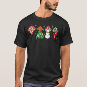 Camiseta Navidades de hongos bonitos, Amanita Muscaria Xmas